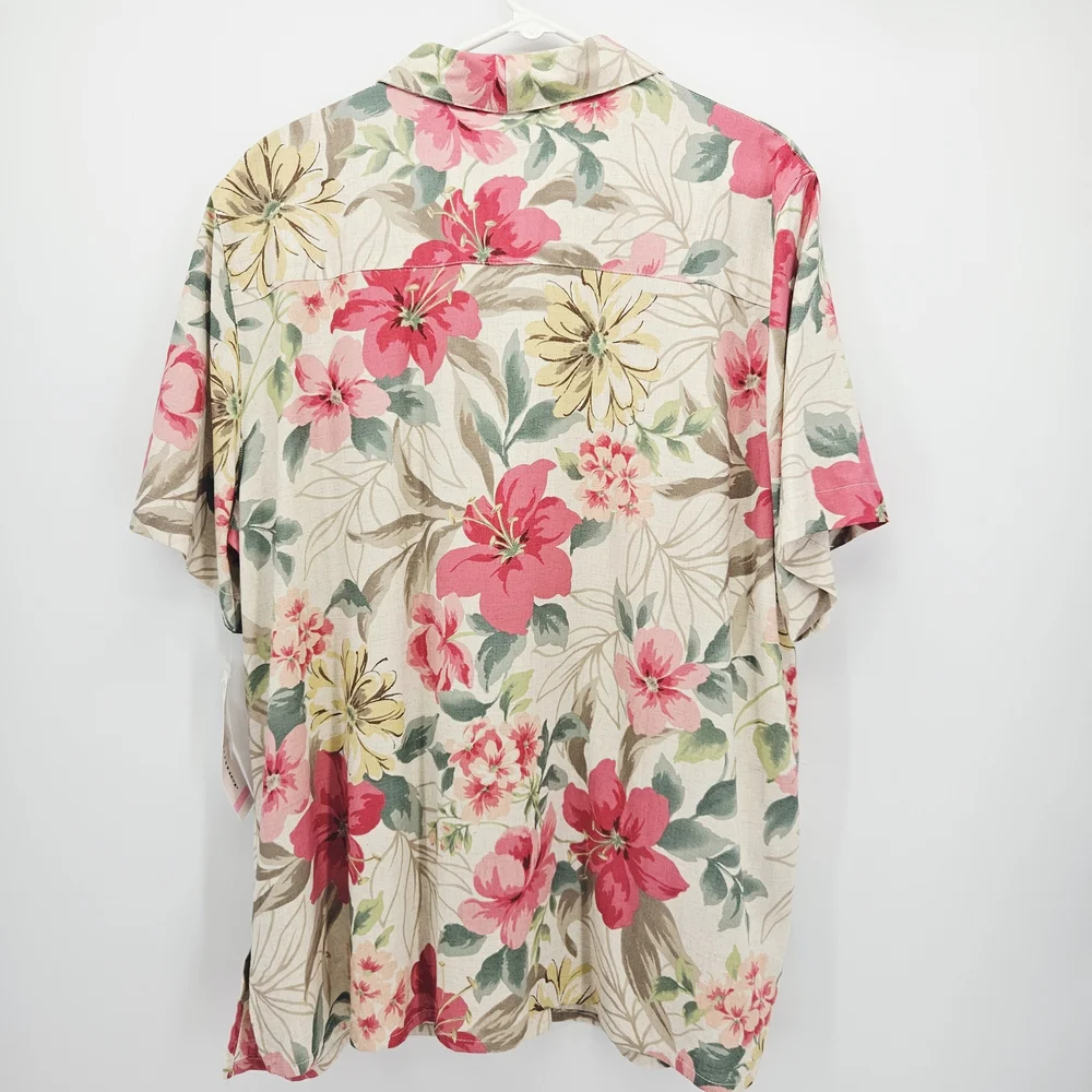 Alfred Dunner Floral Blouse Pink, Green Rayon Linen Women's Plus Size 20W NWT - Picture 3 of 7
